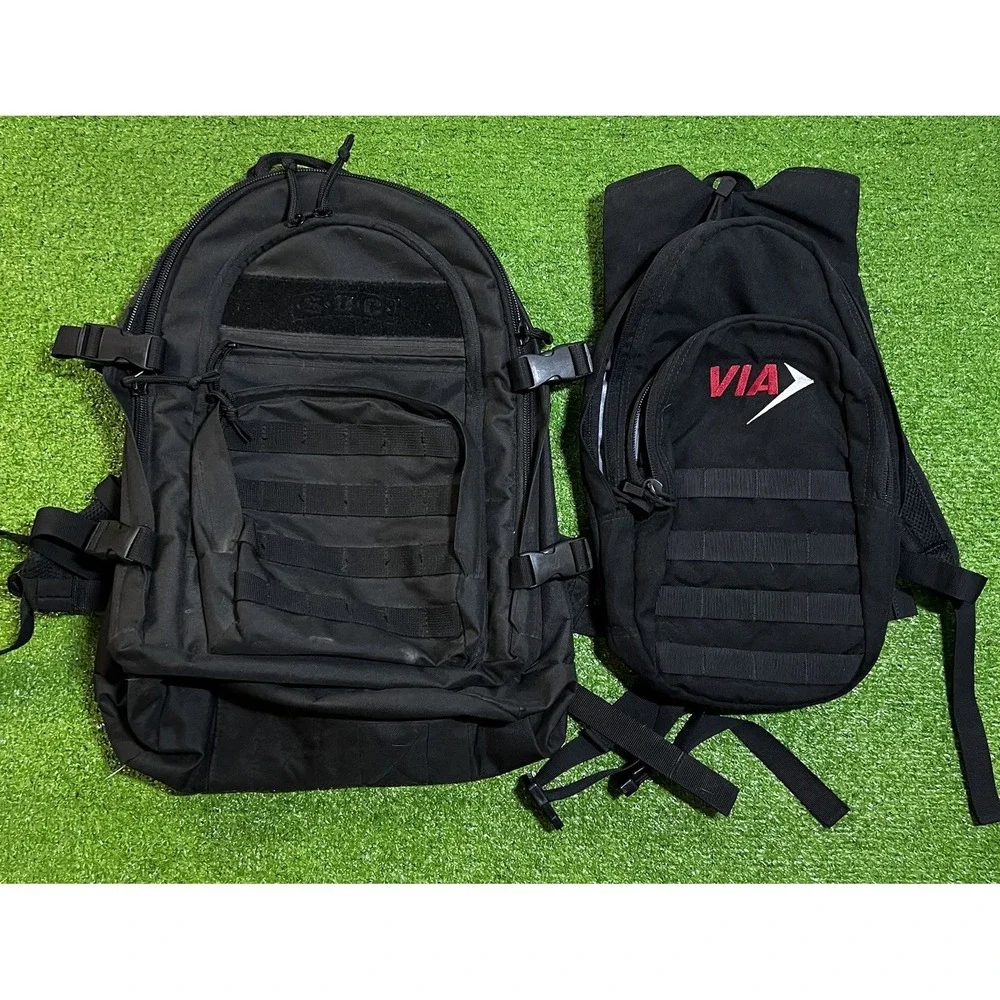SOC 3 Day Pass Tactical Backpack Molle 38L‎ & Condor Hydration Pack Black EUC